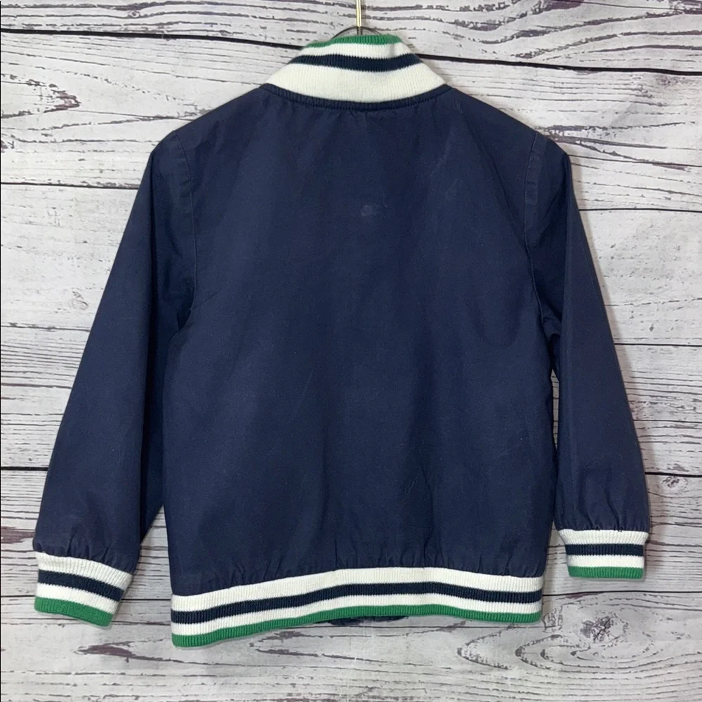 GAP Kids Blue Jacket with Green and White Trim Size 4